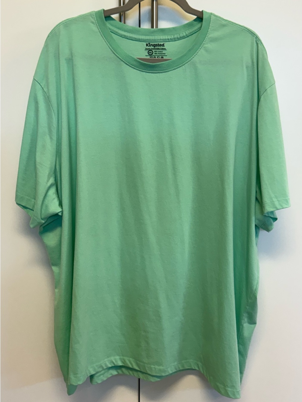 Kingsted 4XL Mint Green T-Shirt Crew Neck Short Sleeve Basic Tee Mens 4X